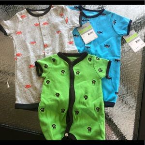 NWT Carters Boys Creeper Romper Set